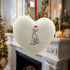 Weimaraner in Santa Hat Christmas Heart Bauble